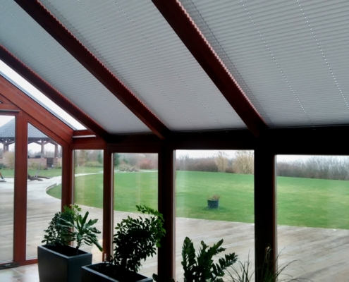 Plisé pro střechu zimní zahrady v atypickém provedení